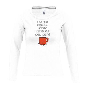 Camiseta Manga Larga Mujer con Cuello Redondo Thumbnail